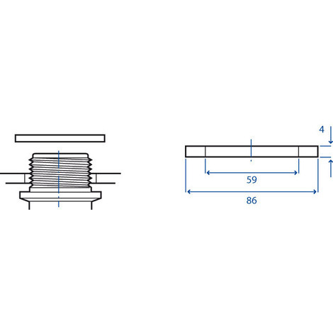 GUARNIZIONE PIANA 59X86X4   PZ.25